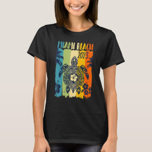 Sea Turtle Retro Miami Beach Florida Familie Vacat T-Shirt