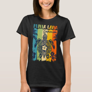 Sea Turtle Retro Punta Cana Dominikanische Familie T-Shirt