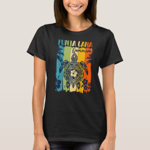Sea Turtle Retro Punta Cana Dominikanische Familie T-Shirt