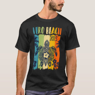 Sea Turtle Retro Vero Beach Florida Familie Vacati T-Shirt