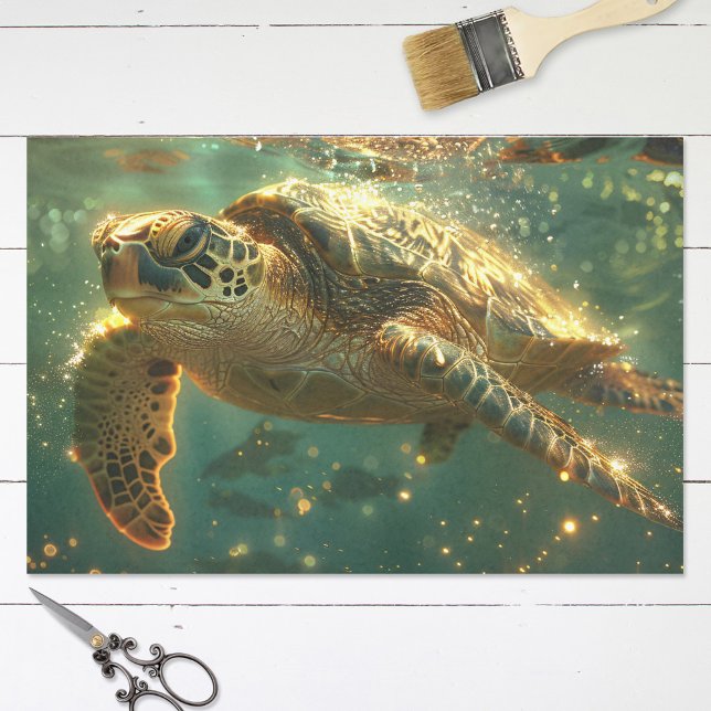 Sea Turtle Seaside Chic Decoupage Seidenpapier (Von Creator hochgeladen)