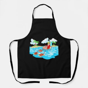 Sea Turtle Sleigh Santa Beach Surfboard Weihnachte Schürze