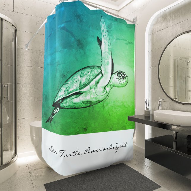 Sea Turtle Spirit Art Duschvorhang (Von Creator hochgeladen)