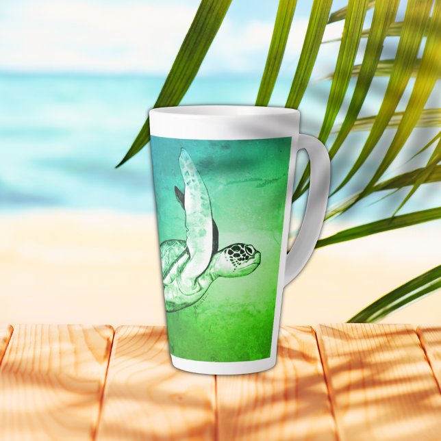Sea Turtle Spirit Art Milchtasse (Von Creator hochgeladen)