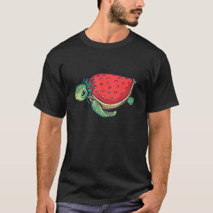 Sea Turtle Strawberry Muschel Tropical Beach Vacat T-Shirt