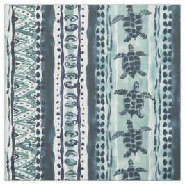 SEA TURTLE STRIPE Boho Küste Stoff