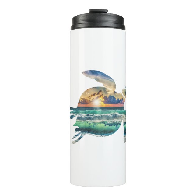 Sea Turtle Sunset Beach Thermosbecher (Vorderseite)