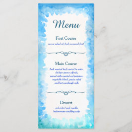 Sea Turtle Theme Custom Menu Cards | Blau und Grün Menükarte