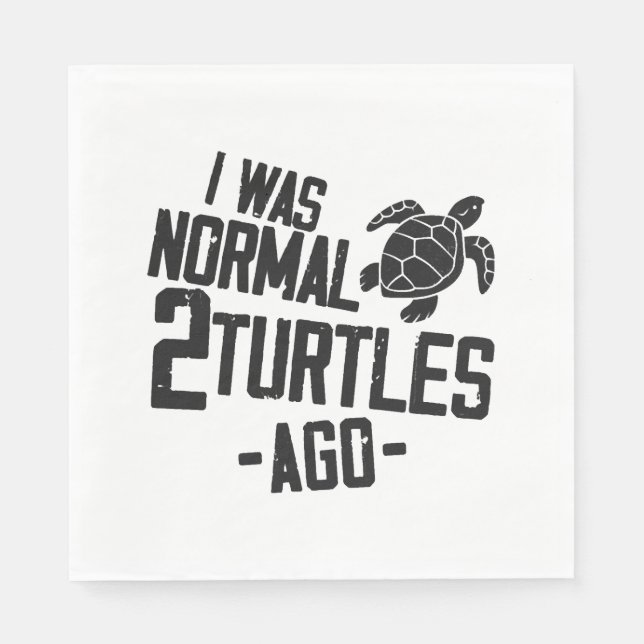 Sea Turtle Tortoise I war normal 2 Serviette (Vorderseite)
