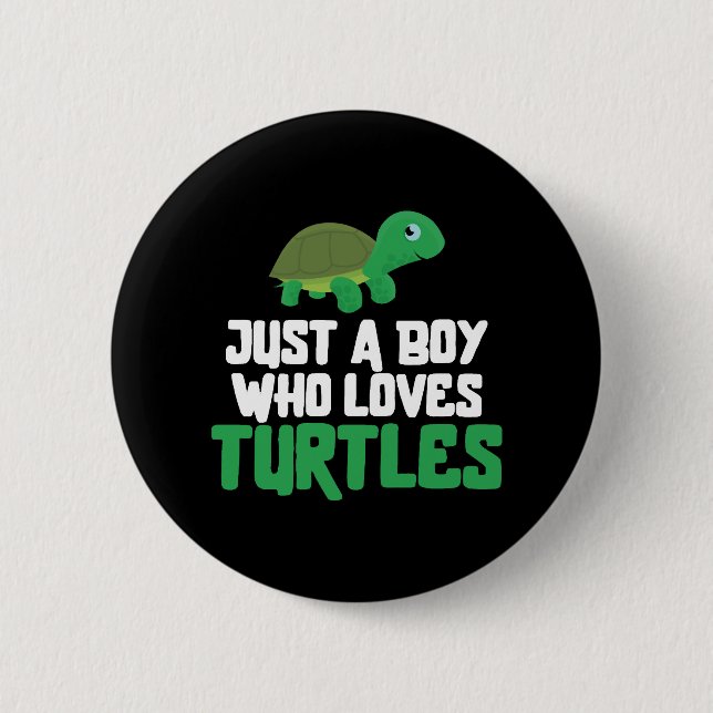Sea Turtle Tortoise nur ein Junge, der Button (Vorderseite)