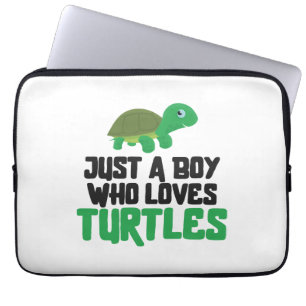 Sea Turtle Tortoise nur ein Junge, der Laptopschutzhülle