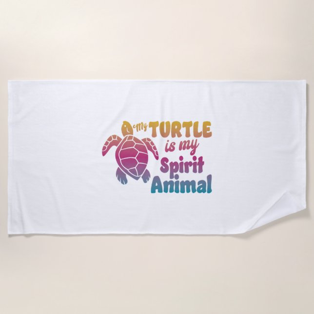 Sea Turtle Tortoise Wasserfarbe Strandtuch (Vorderseite)