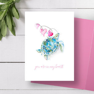 Sea Turtle Valentinstag Card Karte