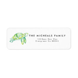 Sea Turtle Watercolor Address Label