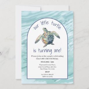 Sea Turtle Watercolor Geburtstag Einladung