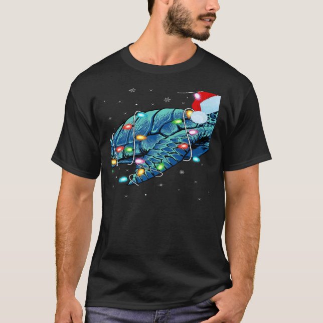 Sea Turtle Xmas Lighting Santa Hat Sea Turtle Chri T-Shirt (Vorderseite)