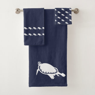 Sea Turtles Badezimmer Blue Badhandtuch Set