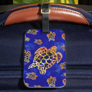 Sea Turtles Batik African Art Gepäckanhänger