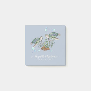 Sea Turtles Beach Hochzeit Post-it Klebezettel
