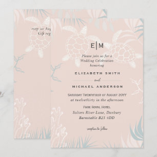 Sea Turtles BEACH Wedding Coral Aquamarin Türkis