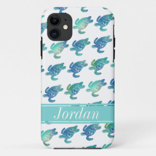 Sea Turtles Blue Green Personalisiert iPhine Case