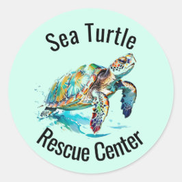 Sea Turtles Design Runder Aufkleber
