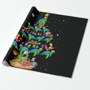 Sea Turtles Lover Xmas Sea Turtle Christmas Tree Geschenkpapier