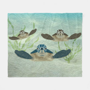 Sea Turtles Medium Fleece Blankon