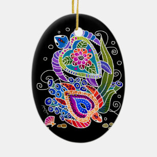 SEA TURTLES Ornament - passen Sie den Hintergrund 