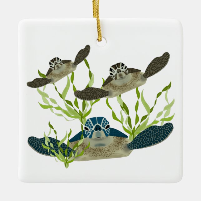 Sea Turtles Ornaments Keramikornament (Vorderseite)