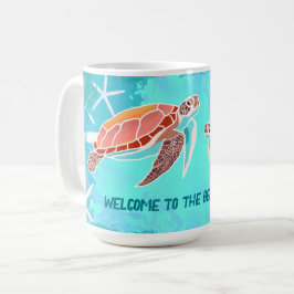 Sea Turtles Welcome Beach House Sprichwort Kaffeetasse