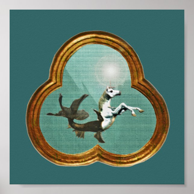 Sea Unicorn Print Poster (Vorne)