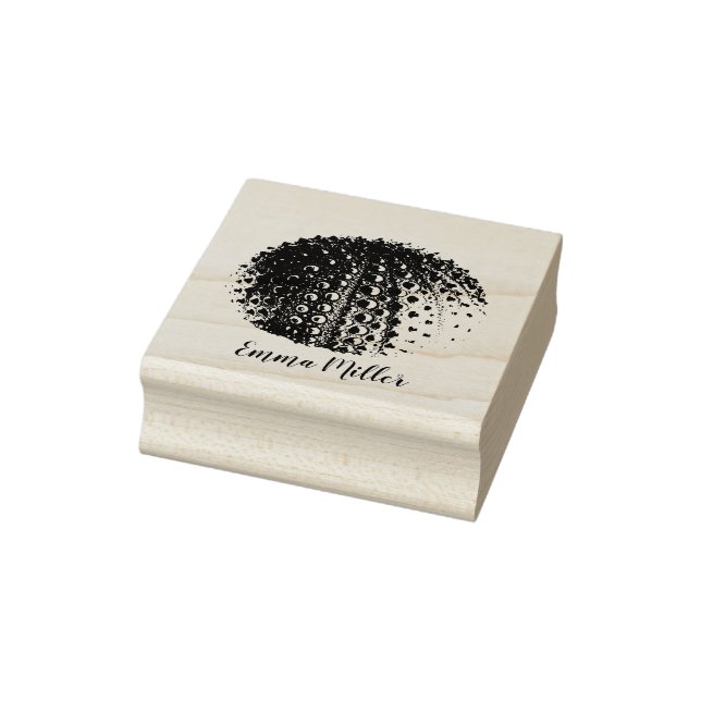 Sea Urchin Individuelle Name Signature Holzkunst Gummistempel (Stempel)