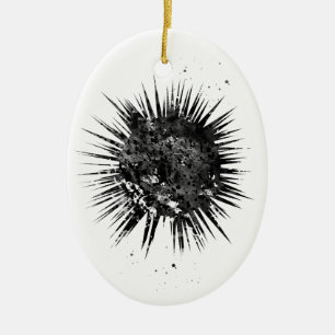 Sea Urchin Keramik Ornament