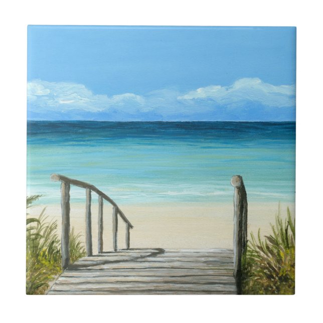 Sea View 147 Ocean Beach Keramik Tile Fliese (Vorderseite)