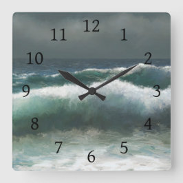 Sea view 276 quadratische wanduhr