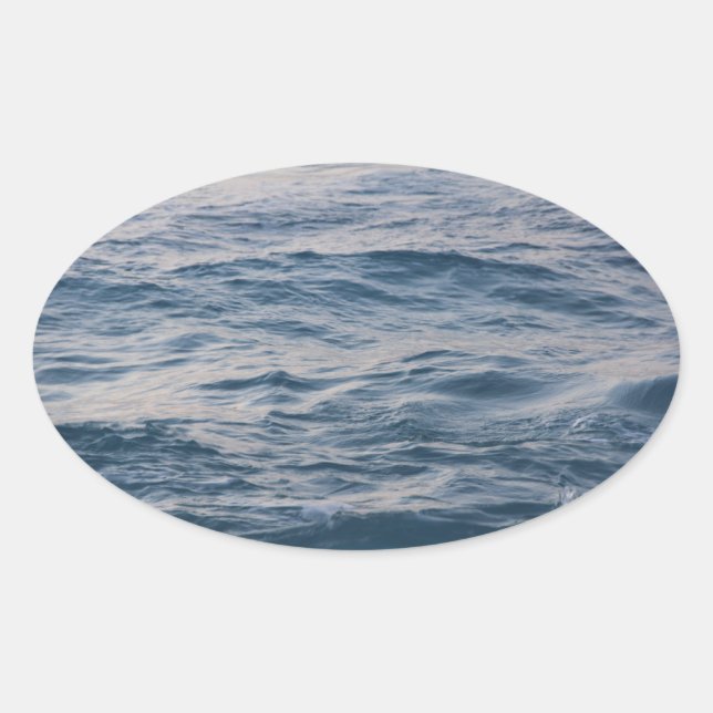 Sea water closeup  ovaler aufkleber (Vorderseite)