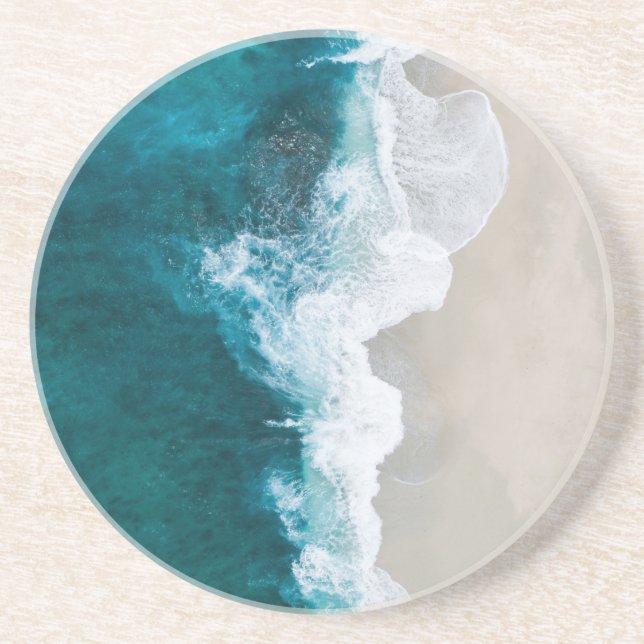 Sea Waves - Maldives Shore Getränkeuntersetzer (Vorne)