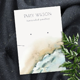 Sea Waves Sand Beach Ringe Nekklace Display Visitenkarte