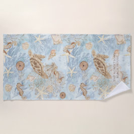 Sea Whpers Turtle Seepferd Starfish Personalisiert Strandtuch