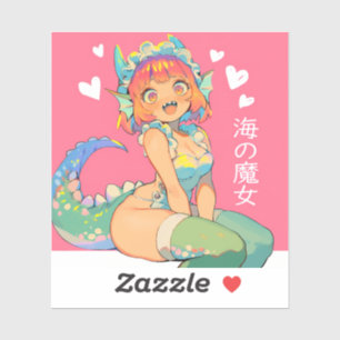 Sea Witl "Umi no Majo" Kawaii Anime Monster Girl Aufkleber