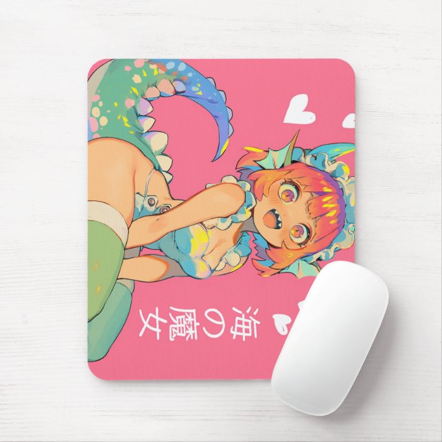 Sea Witl "Umi no Majo" Kawaii Anime Monster Girl Mousepad (Mit Mouse)