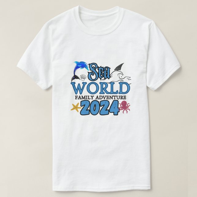 Sea World Family Adventure 2024,Familienurlaub T-Shirt (Design vorne)