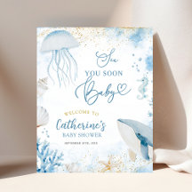 Sea You Bald Baby Dusche Begrüßungszeichen