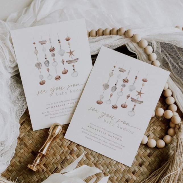 Sea you bald Baby Dusche Einladung (Zazzle Sea You Soon Baby Shower Invitation)