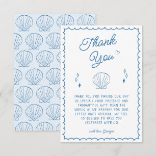 Sea you bald Baby Dusche Küste Danke Karte