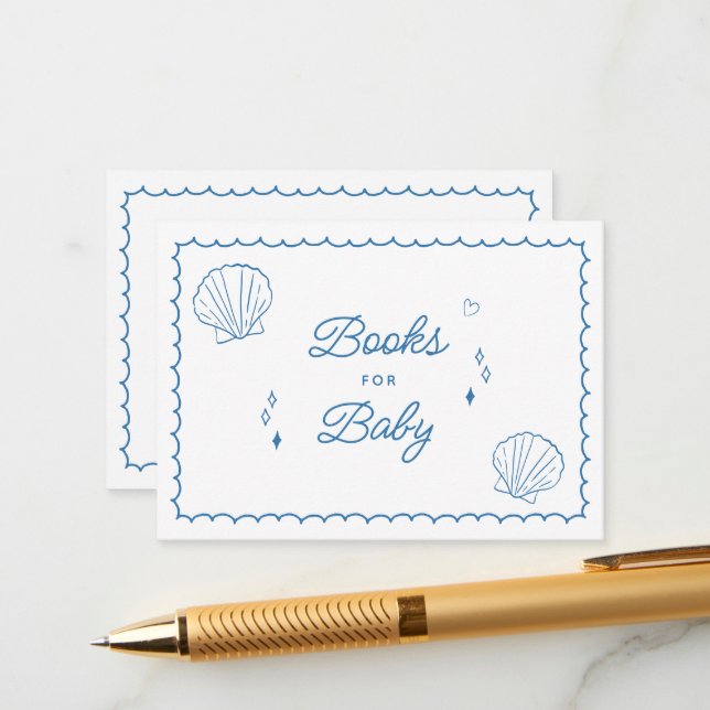 Sea you bald Hand gezogene Baby Duschbücher für Ba Begleitkarte (Vorderseite/Rückseite Beispiel)