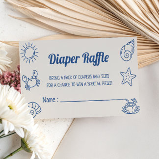 Sea You Soon Baby Baby Shower Windel-Raffle Begleitkarte