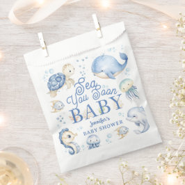 Sea You Soon Baby Shower Boy Blue Ocean Geschenktütchen