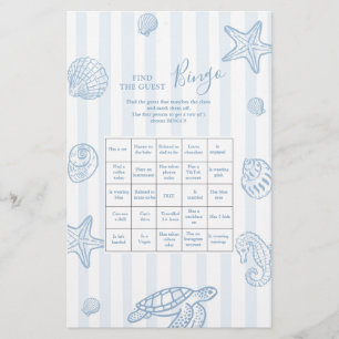 Sea You Soon Baby Shower Finde den Gast Bingo